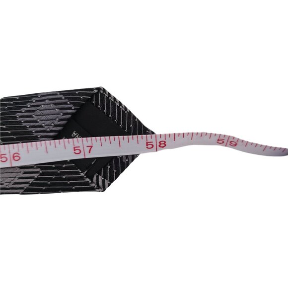 Michael Kors Silk Tie Diamond Print Black Blue White Mens Necktie Business Caree - Picture 5 of 5